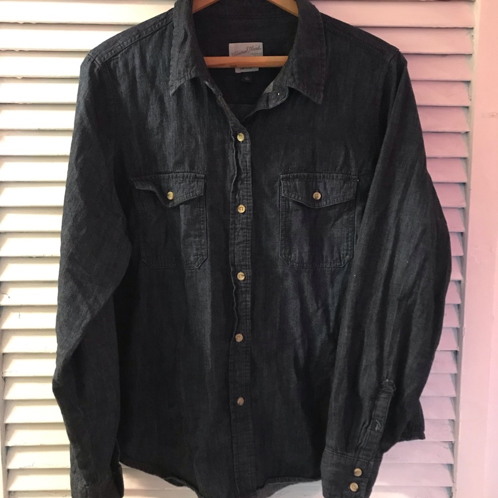 Denim button down